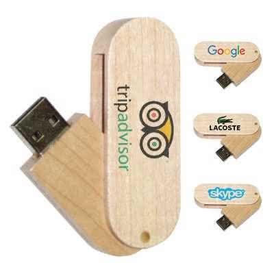 Petite clé USB personnalisable en bois avec oeillet pour porte-clé