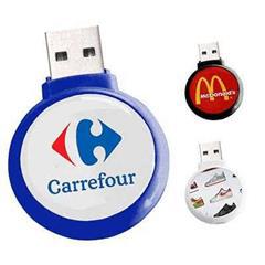 Clé USB en plastique ronde Lincoln