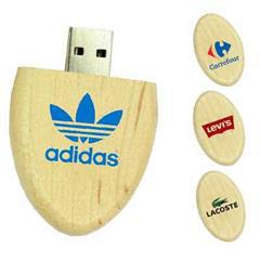 Clé USB en bois ovale Memphis