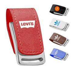 Clé USB en cuir avec lanière Portland