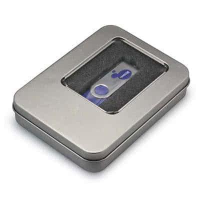 Boite métallique avec fenêtre